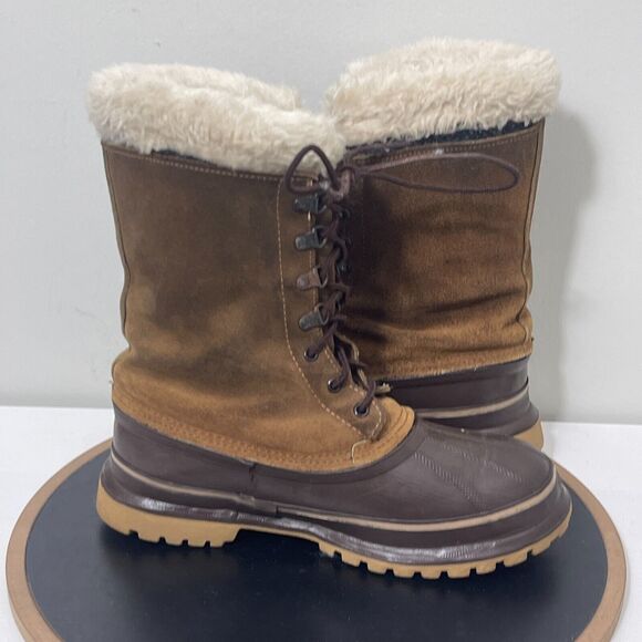 VTG SOREL Made Canada Power Kaufman Caribou Rubber Snow‎ Winter Boots Men Size 7 - Picture 7 of 11